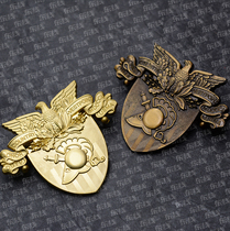 Military fan American West Point Military Academy Roman Greek Helmet Shield Merit Medal Badge