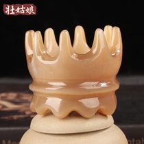 Natural yak angle comb Net red female wide tooth head meridian massage comb hair skin treatment electrostatic wash big teeth