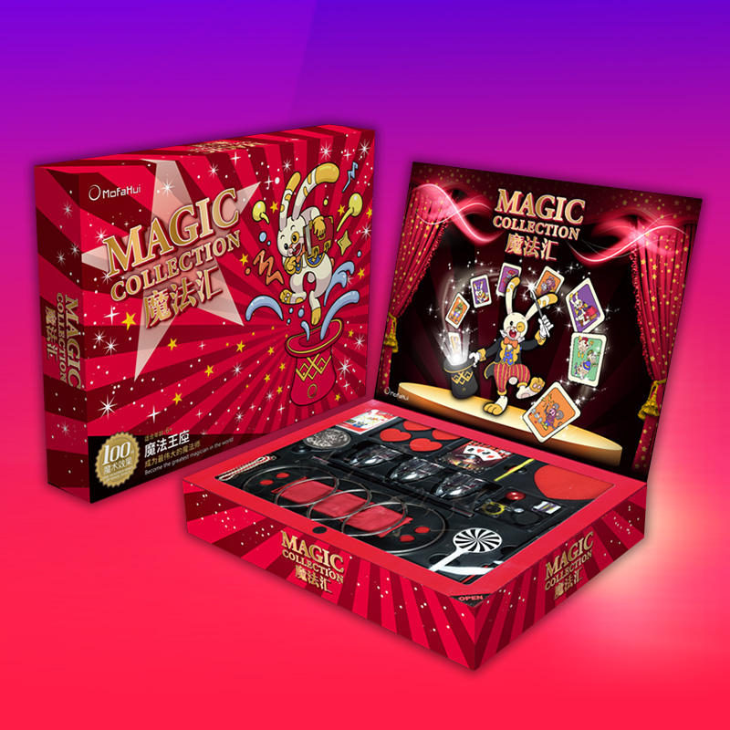 magic club 10+9 children's magic props 8 big gift box for boys and girls 7 sets 12 years old educational toys children's day gift