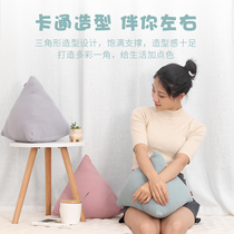 Cute triangle girl bed car sofa pillow Net red sleeping pillow ins Wind bedroom decoration ornaments