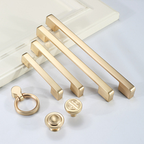 New Chinese closet door handle bronze drawing gold cabinet door drawer drawer modern simple light luxury furniture handle