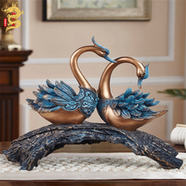 Swan decoration European-style living room decoration Room decoration Entrance gift housewarming home improvement crafts Wedding gift
