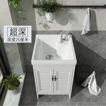 Ceramic laundry basin drops in the bathroom cabinet wash basin with rubbing board small-scale water pool balcony bathroom