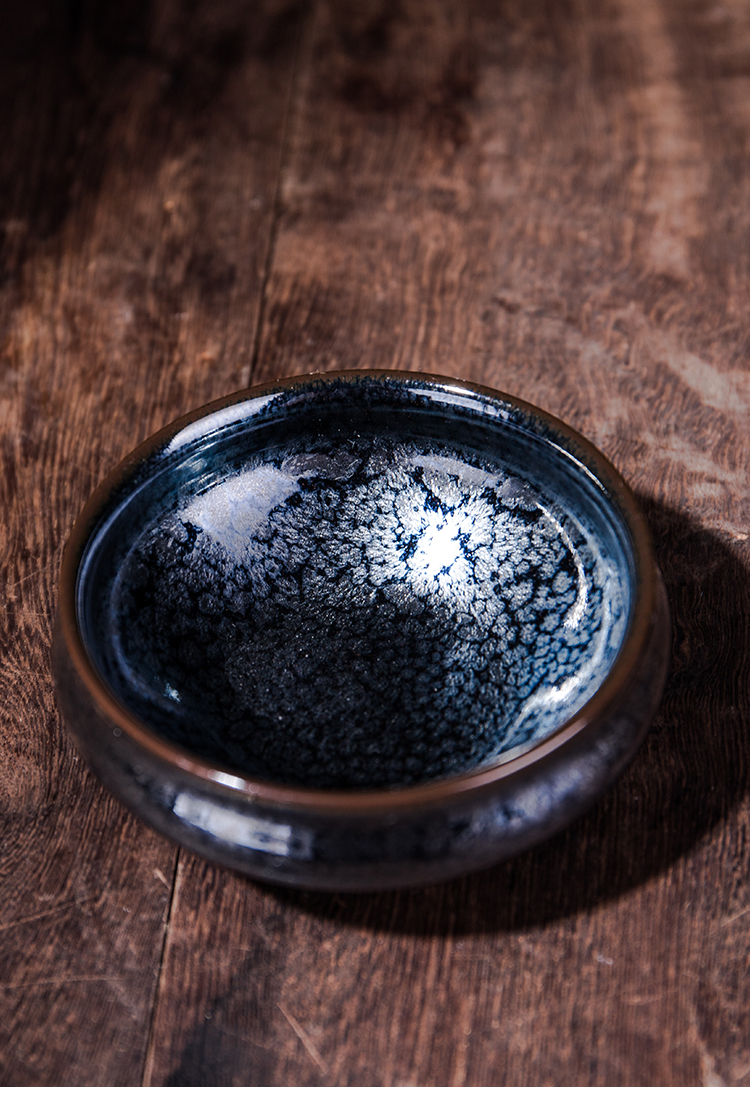 陈为椿建盏茶杯主人杯天目釉星空茶盏大号品茗杯手工油滴功夫茶杯