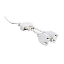 With wire female plug one drag two-three-four 2 holes monitor 220V waterproof power supply 1 minute 2 3 4 pure copper female plug