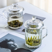Glass Tea Cup Tea Cup Glass Goblet home with lid Take the water glass Office transparent water cup Sub-tea cup
