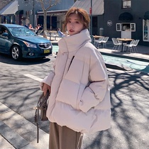 2021 winter Korean version of the student short bread cotton coat jacket female loose student thin down cotton coat small quilted jacket