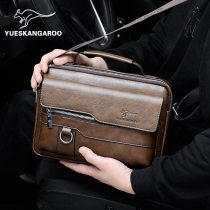 Pure Cow Leather Single Shoulder Bag Male Cross Section Leisure Business Large Capacity Cortical Diagonal Satchel Brief Multifunction Handbag Tide
