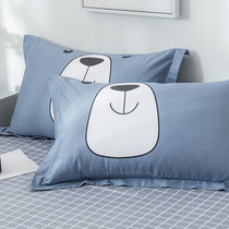 Art Emperor cotton pillowcase A pair of 48*74cm single student dormitory cartoon pillowcase double pillowcase