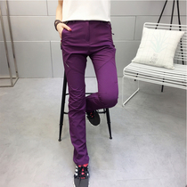 Summer outdoor quick-drying pants Womens trousers elastic slim-fit thin shipping sports pants thin hiking pants quick-drying hiking pants