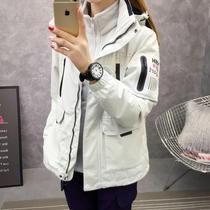 Stormtrooper clothing womens autumn and winter outdoor three-in-one removable two-piece thick waterproof Tibet travel mountaineering clothing mens clothing