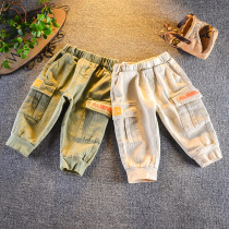 Boys pants autumn 2019 new childrens casual childrens western style 3-year-old 4 tooling trousers baby spring and autumn tide