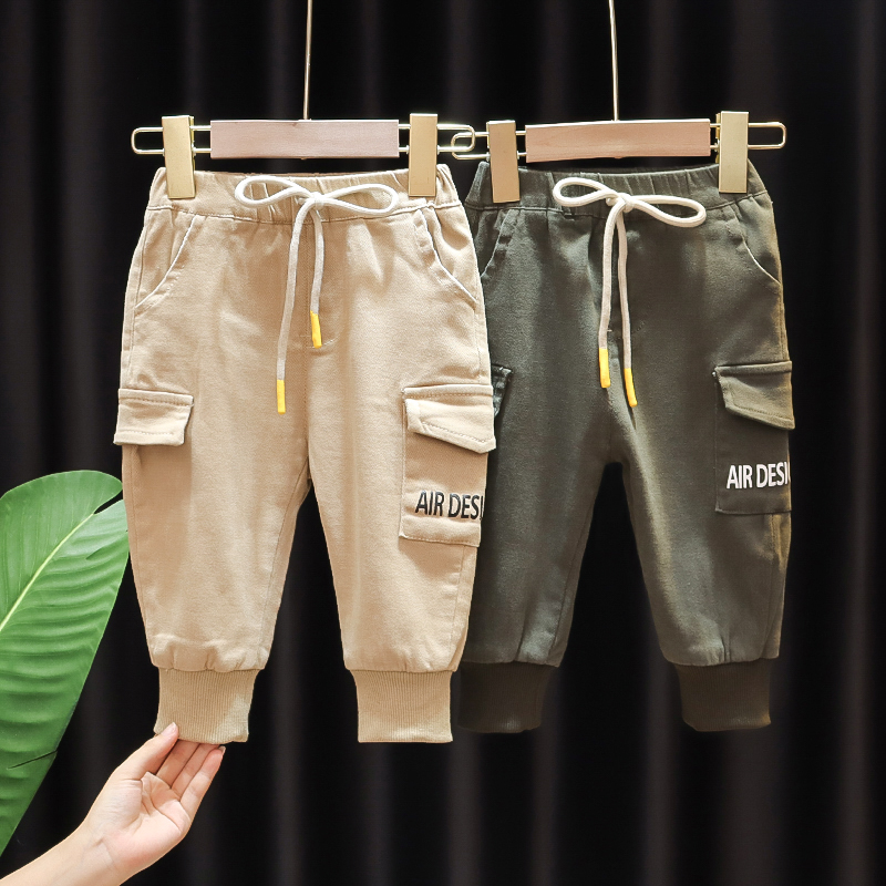 Boys casual pants baby spring and autumn 1-3 years old 2 children Korean version of the baby 4 handsome bundle foot frock trousers tide 5