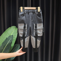 Boys overalls 2020 new autumn children Foreign style casual pants Children Baby Korean handsome jeans tide