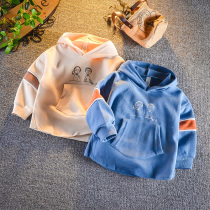 Baby sweaters spring and autumn knitwear new boys foreign style tops children Korean childrens autumn clothes tide hooded sweater