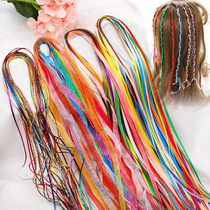 Color braided hair rope dirty braid National Wind childrens head rope girl hair accessories hip-hop colorful hair Korean ribbon