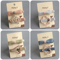 Crown hairclip children Princess little girl hairpin hair accessories headwear clip Korean side hairclip Net Red Girl heart