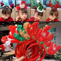 Christmas hoop Old Man snowman elk antler head hoop Christmas ornament accessories hair accessories headdress performance hairpin