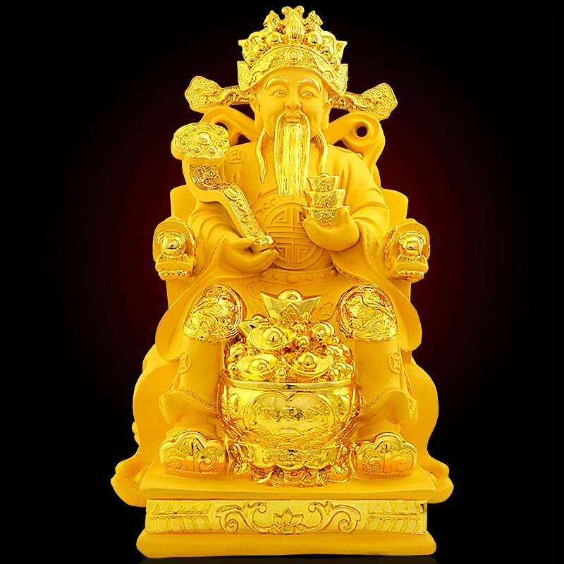 开光财神爷摆件招财佛像供奉家居用客厅玄关风水店铺开业乔迁礼品