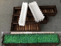 Special bamboo row basin Flower pot Flower vase Bamboo base White bamboo basin Fence fence Plastic anti-corrosion wooden basin