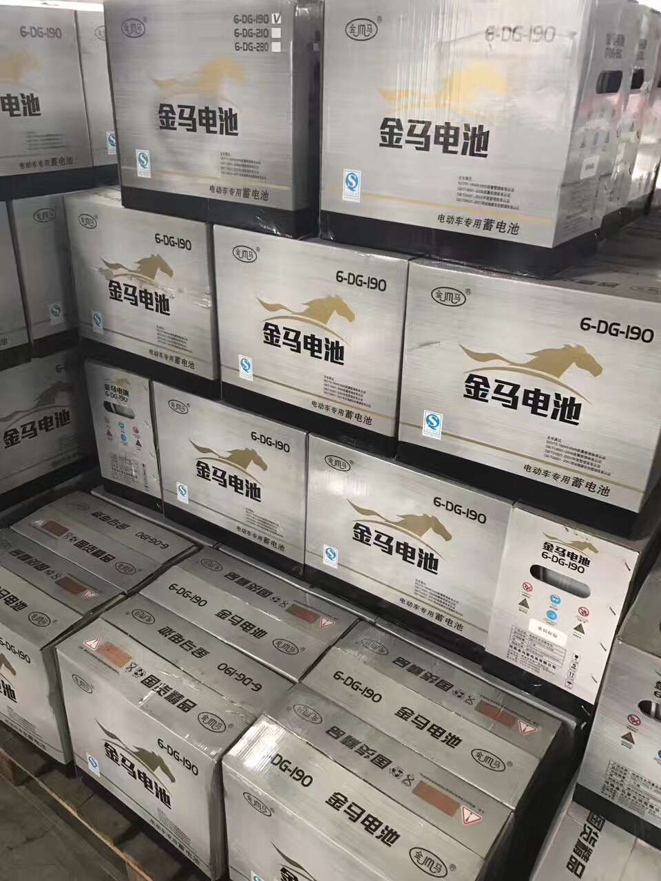 金马水电瓶电动三轮车专用牵引蓄电池6-dga-150型