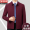 Wine red (lapel) with chest logo and outer pocket with zipper