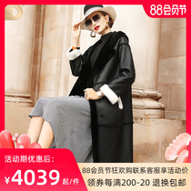 Fur one-piece coat female hooded 2020 winter Haining fur new lamb wool coat medium and long sheep shearing