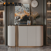 Light luxury porch cabinet modern simple style living room entrance hall marble partition cabinet against wall Italian side cabinet