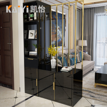 Light luxury entrance hall cabinet partition decoration into the home shoe cabinet living room black and white screen porch lockers Hall Cabinet