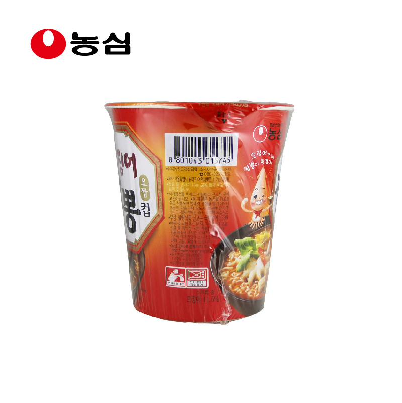 韩国进口农心大杂烩杯面（墨斗鱼味）67g*1杯泡面鱿鱼面方便面产品展示图4