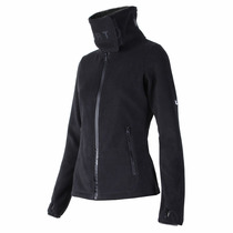 Womens funnel collar warm non-pilling anti-static bottom fleece cardigan Thumb hole Meicheng outdoor hiking