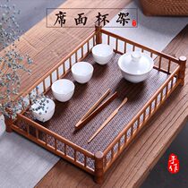 Yuzhu dry tea table Tea tray Bamboo tea Ceremony Tea set Storage tray Tea tray End tea cup holder Cup holder Seat surface cup holder