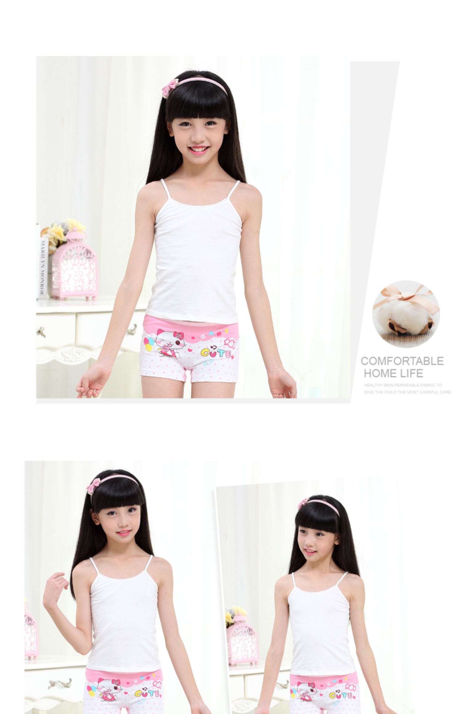 女童小孩纯棉幼中小童男童女孩短裤儿童宝宝内裤女1-3岁三角纯棉_半价