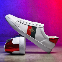 2022 Fire Cool Chic Mens Shoes Board Shoes Mens Version Trend Casual Leather Shoes 100 Lovers Genuine Leather Small White Shoes