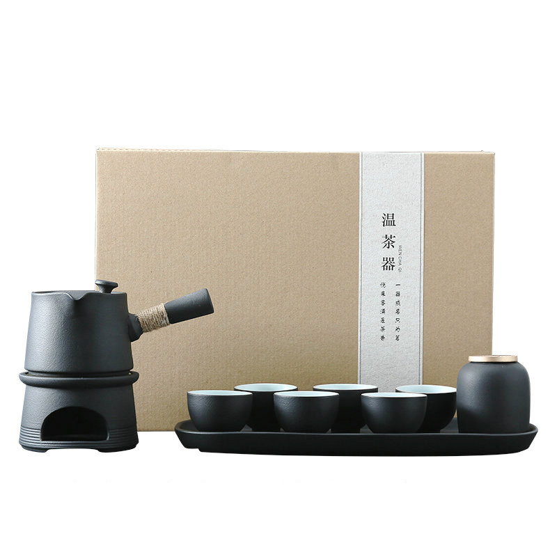 Japanese kung fu tea set of black suit girder pot of restoring ancient ways household teapot zen side put the pot of tea cup of home stay facility