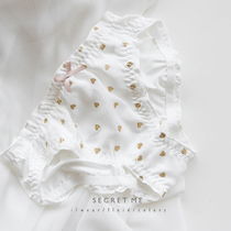 REME square Lolita milk silk girl panties female love bronzing ladies briefs fresh bow cute