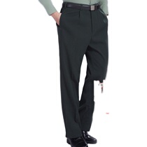 Solid color trousers mens summer pants dark green hot season with fart pocket pockets often pants polyester silk cool pine branch color casual loose loose