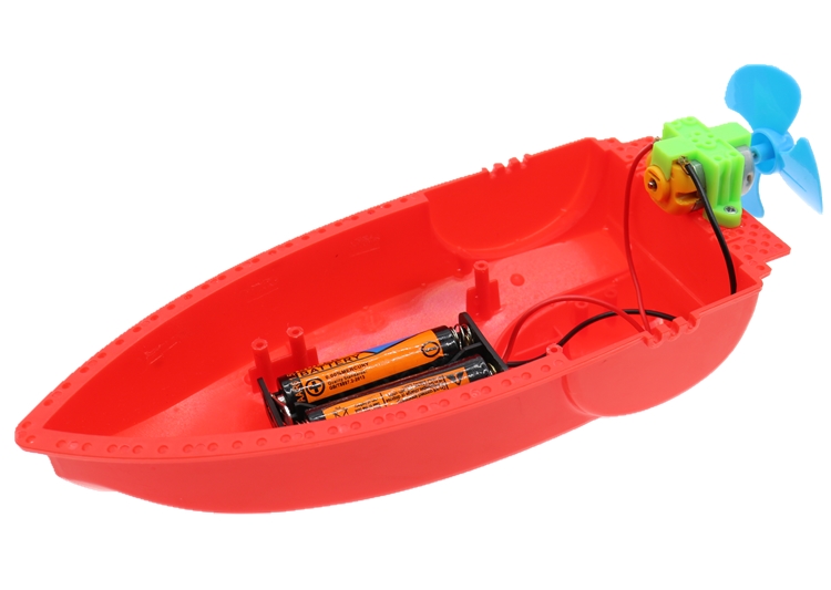 风力船a快艇 拼装空气动力船手工制作 船模型电动玩具轮船diy益智