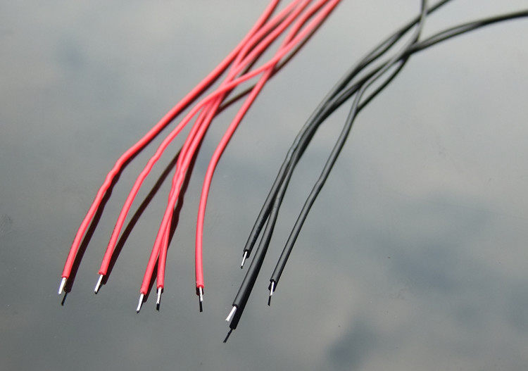 1*160mm国标线 红色/黑色 锡头线 10根导线 跳线 飞线 两头点锡线