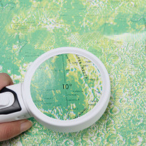 Led light high-definition handheld magnifying glass with light 5 times 10 times old man reading appraisal jewelry gift