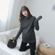 Pregnant women autumn winter coat turtleneck pregnant women sweater winter long short knitted base shirt winter
