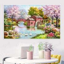 Diamond sticker 2020 new bedroom full diamond living room landscape point sticker diamond 2021 cross stitch crystal masonry modern