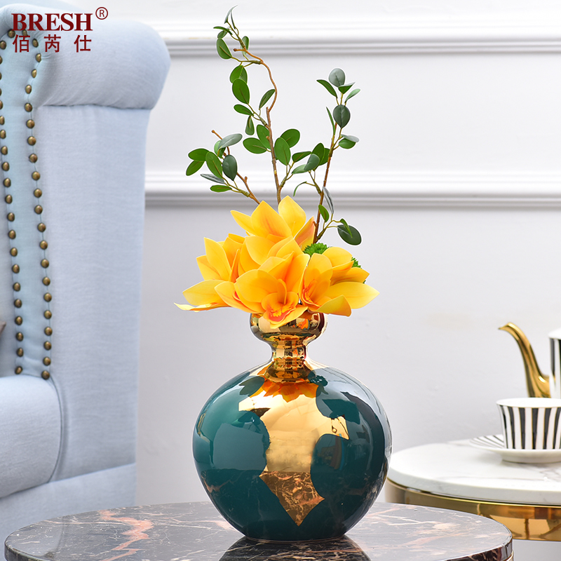 Modern light and decoration home decoration ceramic vase furnishing articles home sitting room light key-2 luxury table decoration H1076 arranging flowers