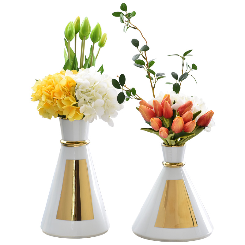 Light key-2 luxury ceramic vase floral wine TV ark, furnishing articles contracted sitting room creative fashion decoration H1011 shelf