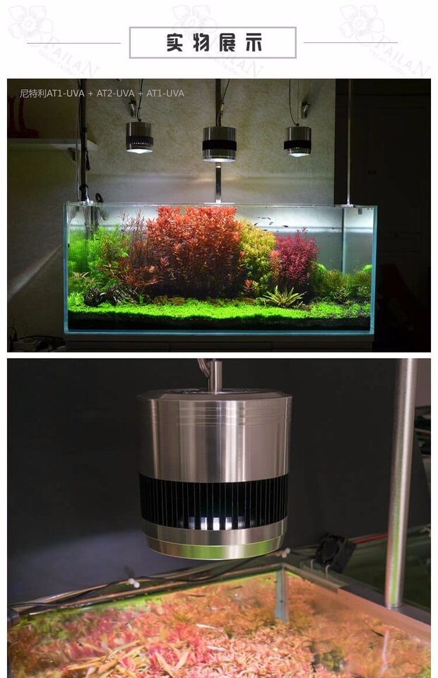 尼特利at3筒灯led灯全光谱led水草灯鱼缸水族箱照明灯比金卤灯好