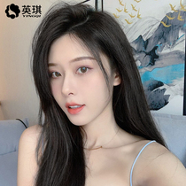 Yingqi wig female hair delivery needle in the long straight hair real hair silk invisible round face Net Red natural full head cover