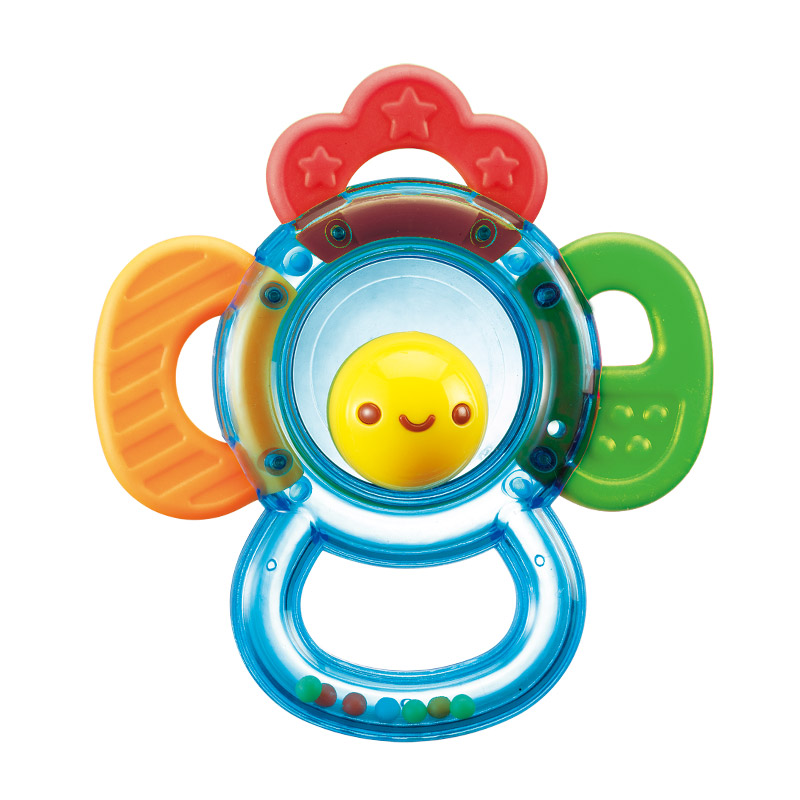 【0个月+】澳贝玩具 宝宝放心咬牙胶 婴幼儿牙胶摇铃二合一产品展示图3