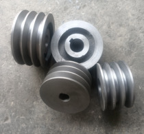 Fully automatic three-groove belt pulley cast iron belt disc motor with wheel white solid A type B black inner diameter standard