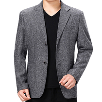 Middle-aged suit male spring and autumn 40-50 year old father suit male business leisure single suit middle-aged and elderly clothes male
