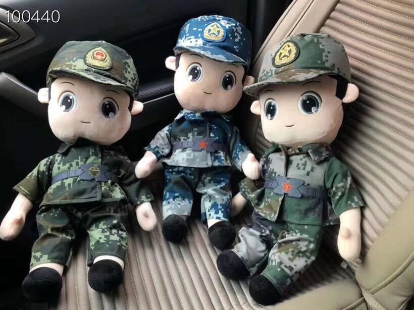 军人公仔迷彩布娃娃小孩兵哥哥玩偶军嫂女友生日礼物b男朋友小兵